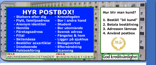 Postboxar uthyres